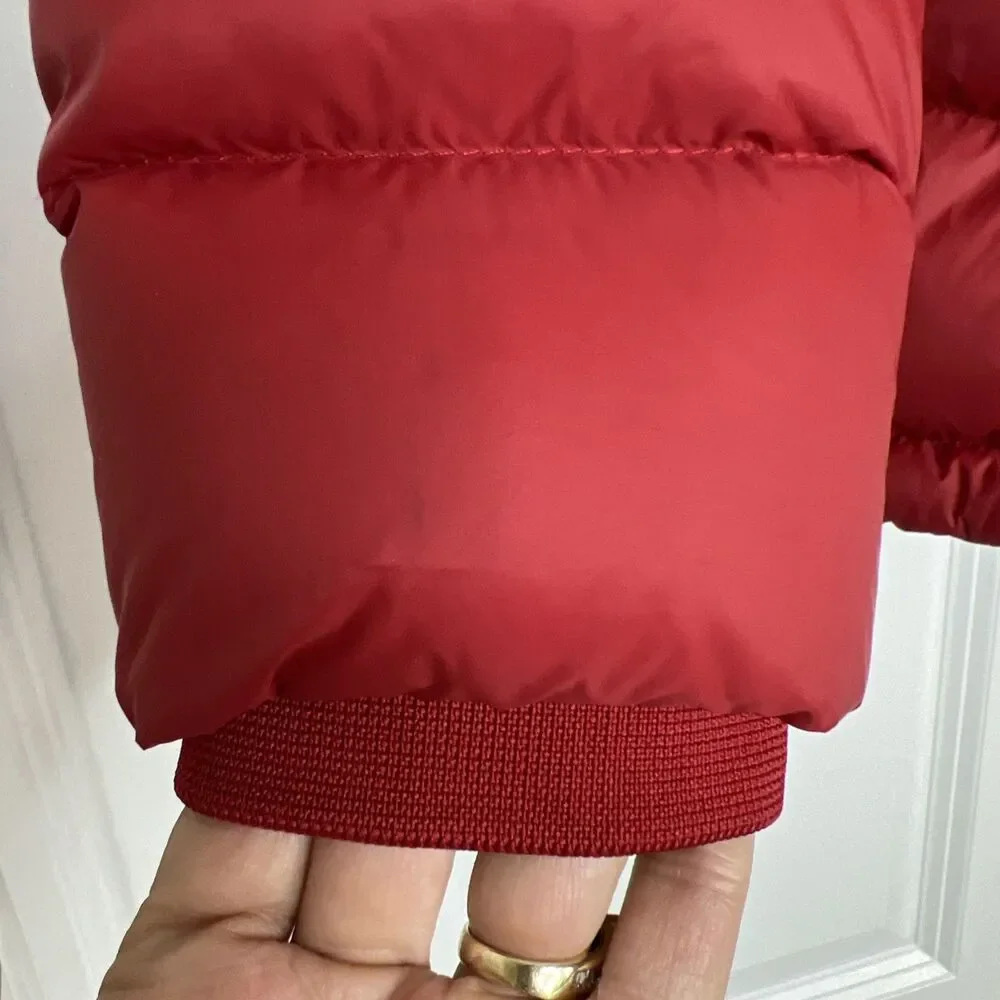 Women’s PAJAR Red Winter Puffer Jacket Duck Down Filled Hooded Small Canada Read